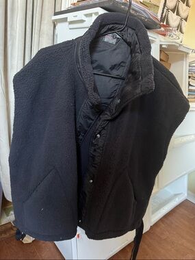Scoiting out warm weather calls for purging this FP  Black Sherpa Fleece Vest